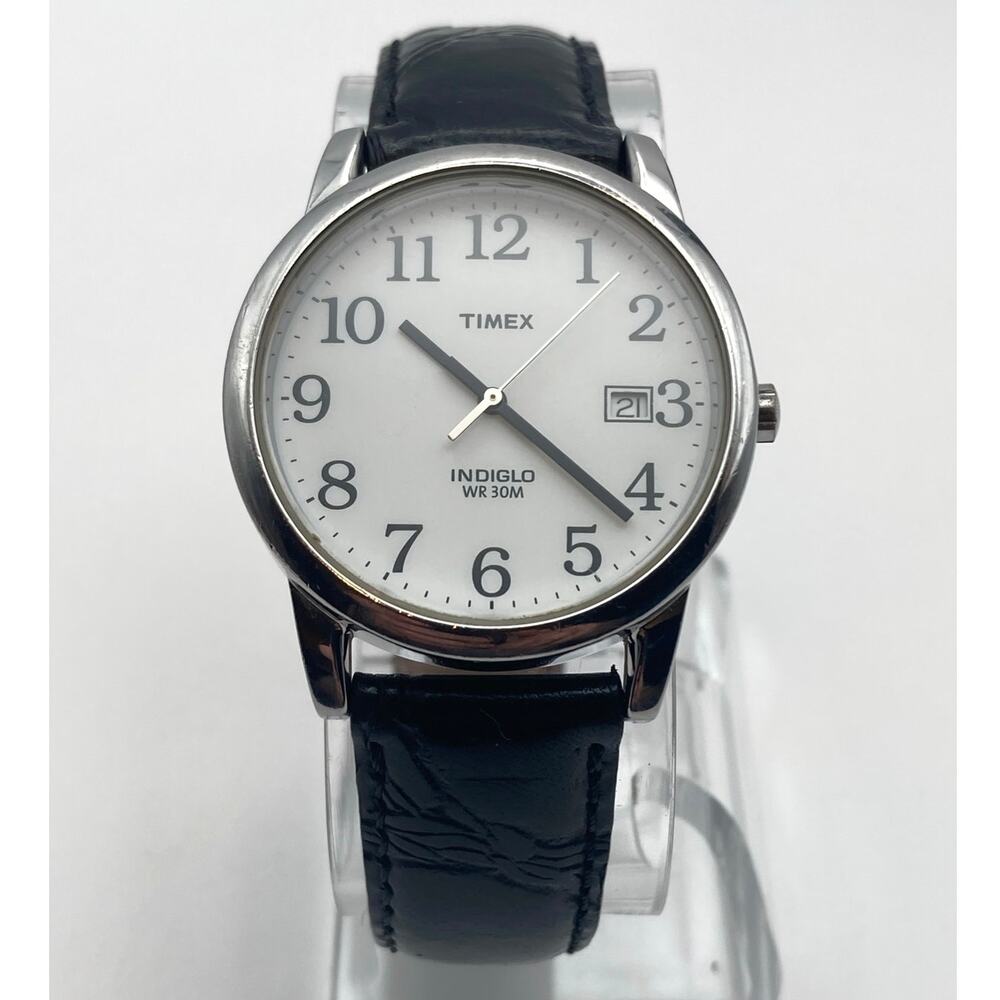Timex Easy Reader Men's Indiglo Watch 35mm - New Battery Adjustable WR 30M Date